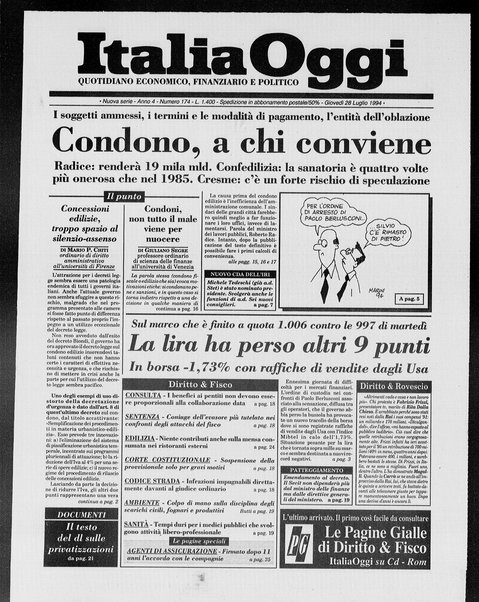 Italia oggi : quotidiano di economia finanza e politica